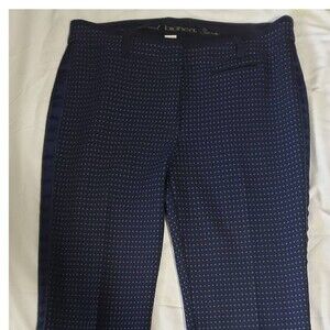 Bianca Siena Dark Blue and Gold Pants w Ribbon Embelleshment - Size 8